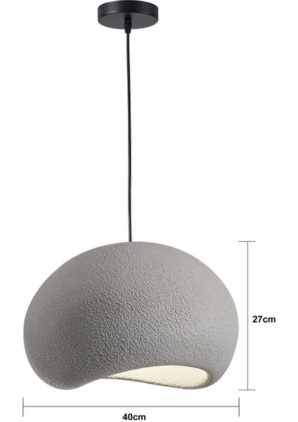 UltraNova Modern gri metal sarkıt avize, 40x80 cm, oturma odası ve salon kullanımı fırsatları
