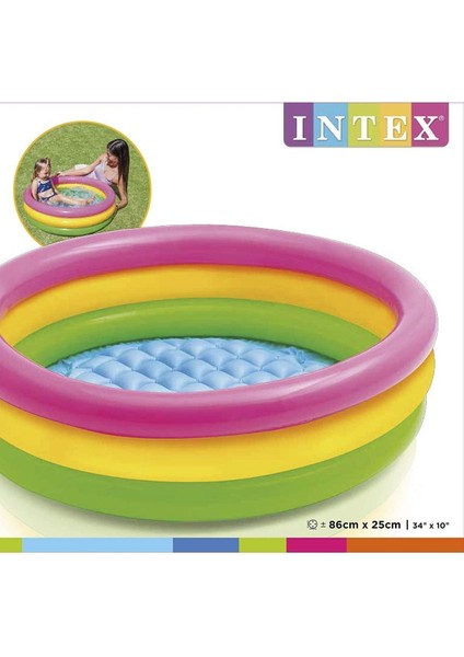 3 Boğumlu Bebek Havuzu 86x25 cm, Pompa hariç, 1-3 yaş uygun fırsatları
