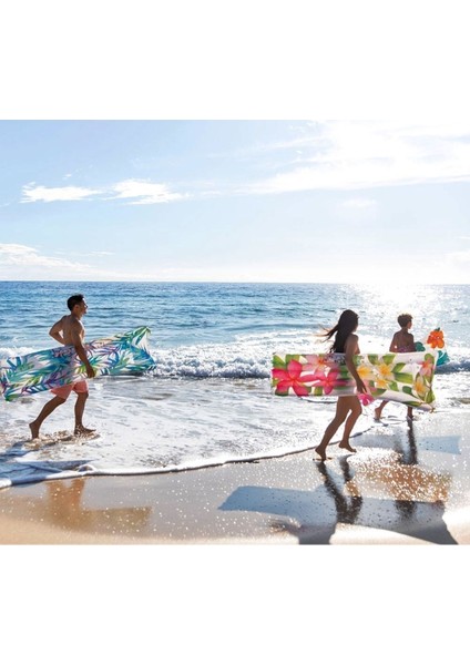 Intex Renkli Tropikal Desenli Şişme Deniz Yatağı 183x69 cm, Mavi, 8+ Yaş fırsatları