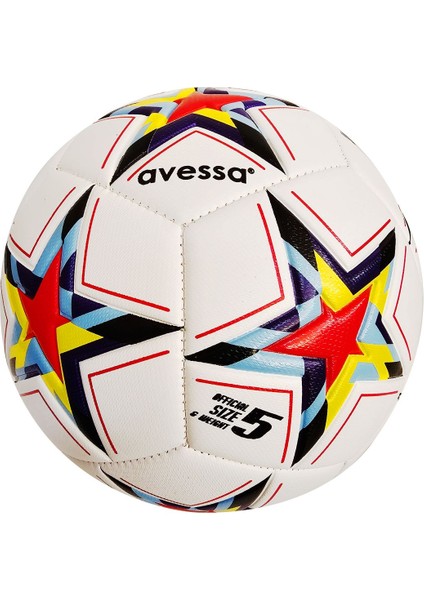 UltraNova Çok Renkli 5 Numara Futbol Topu, 420 gr, 4 Astarlı, Sert Zemin, Pompa Yok