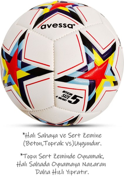 UltraNova Çok Renkli 5 Numara Futbol Topu, 420 gr, 4 Astarlı, Sert Zemin, Pompa Yok fırsatları