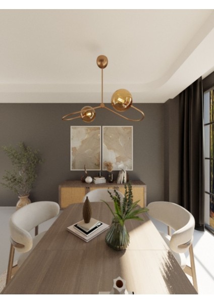 UltraNova Renkli Camlı 2'li Avize Seti, Metal, 35x90, Füme ve Beyaz Seçenekleri