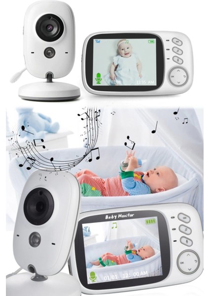 UltraNova Lcd ekranlı gece görüşlü kablosuz bebek izleme kamerası, odak sıcaklığı, 2 yıl garanti