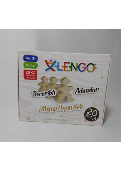 Ahsap Becerikli Adamlar Her Kutu Içinde 20 Adet Ahsap Kayin Oyuncak Adam Mevcuttur