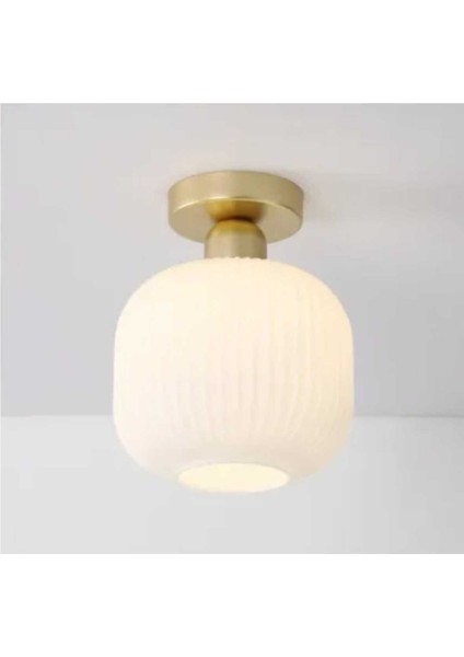 UltraNova Modern siyah metal tavan avizesi, opal cam detaylı, 20cm, şık ve dayanıklı tasarım