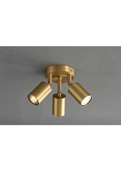 UltraNova Modern mat altın metal hareketli led avize, spot ve günışığı ampullü, şık tasarım