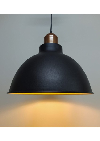 UltraNova Modern siyah metal avize, rustik tarz, altın detaylı, şık ve dayanıklı tasarım