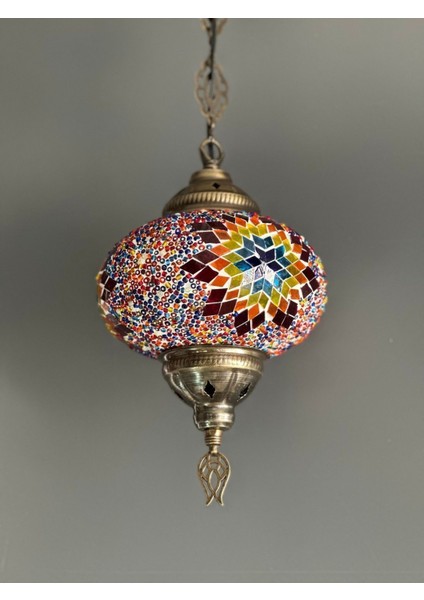 UltraNova El Yapımı Mozaik Avize, Kırmızı, Metal, 14x30, 1 Ampul, Şık ve Estetik Dekorasyon fiyatları