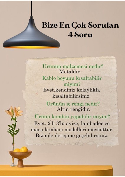 UltraNova Şık Siyah Alüminyum Avize, 35 cm, modern sarkıt lamba, mutfak ve salon için ideal fiyatları