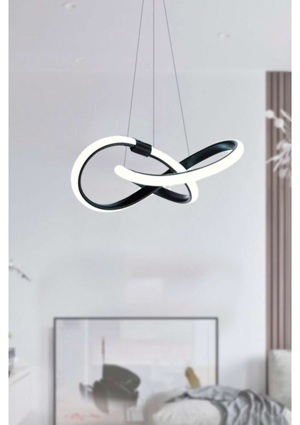 UltraNova Modern Siyah Sarkıt LED Avize, Alüminyum, 24x90, Tekli, Güçlü ve Şık Işıklandırma