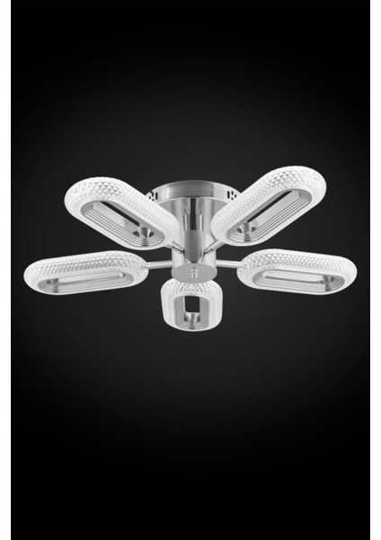 UltraNova Modern 5'li metal led avize, kumandalı, 3 renk seçeneği, şık ve zarif tasarım