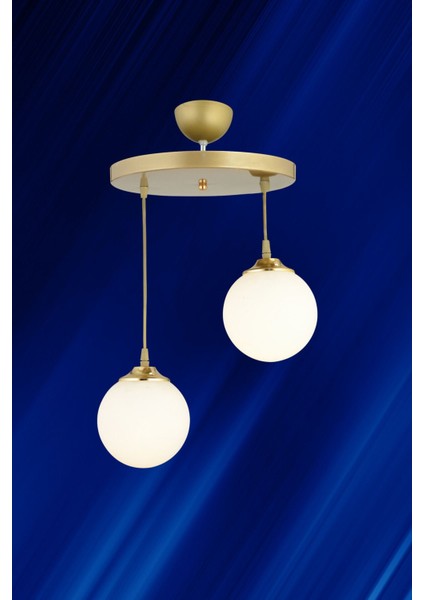 UltraNova Sonsuz Sarkıt Tepsi Eskitme 2'li Beyaz Camlı Lüks Avize, 30x30, Metal Materyal fiyatları