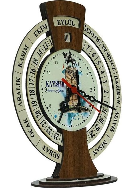 UltraNova El İşçiliği Kayseri Atatürk Heykeli Takvimli Masa Saati 25x20 cm fiyatları