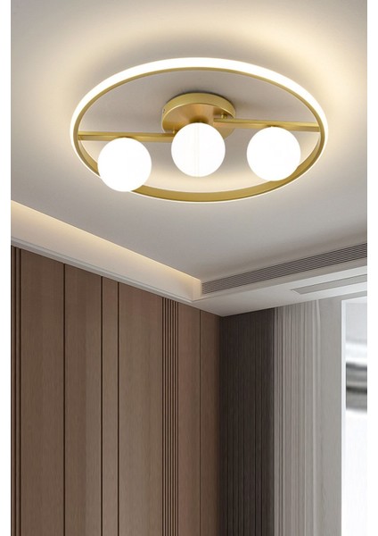 UltraNova Modern Beyaz Globe Avize, 4'lü LED, Alüminyum, 55x55 cm