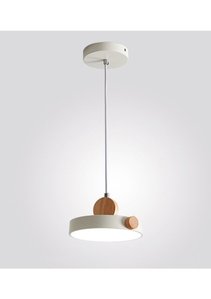 UltraNova Modern metal avize, beyaz, 19x50 cm, tekli şık aydınlatma ürünü