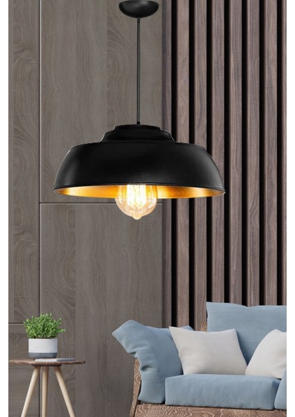 UltraNova Siyah Sarkıt Avize, Modern Tasarım, Çok Amaçlı, Şık ve Hafif, Dayanıklı Plastik Malzeme