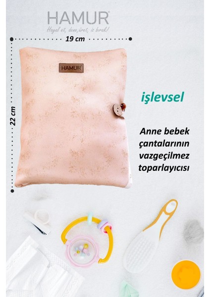 UltraNova Bebek bakım ve değişim çantası, rahat ve şık omuz çantası, bej renkli, tekstil indirimleri