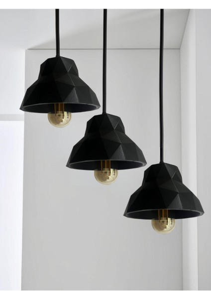 UltraNova Prizma Siyah Tekli Avize, E27, Rustik Ampul, Plastik Malzeme, 145x110 Boyut fırsatları