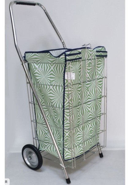 UltraNova Kalın Demirli Yeşil Perilla Pazar Arabası, Turuncu, 100x100 cm