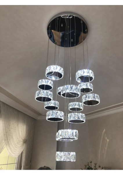 UltraNova Işıklandırmalı Kristal Taşlı Krom Plaket, Estetik ve Şık Tasarım