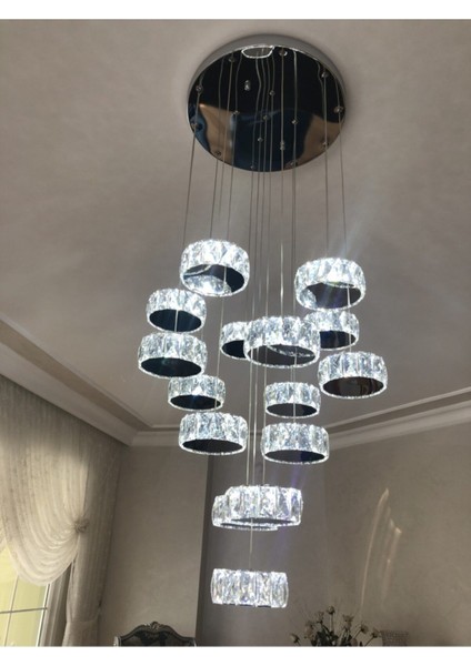 UltraNova Işıklandırmalı Kristal Taşlı Krom Plaket, Estetik ve Şık Tasarım