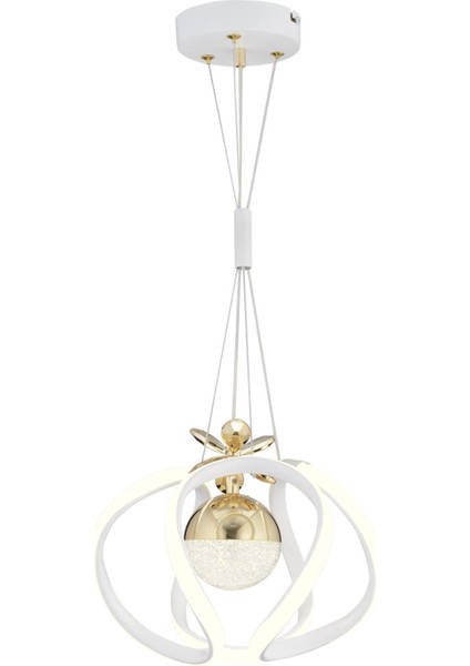 UltraNova Modern 40W 3 Renkli Led Avize, Metal, 26x36 cm, Şık Oturma ve Koridor Dekoru