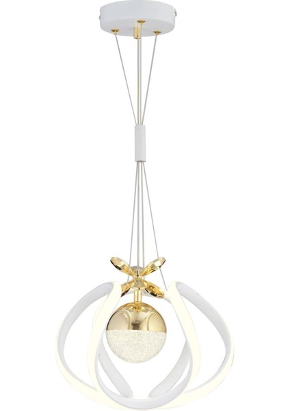 UltraNova Modern 40W 3 Renkli Led Avize, Metal, 26x36 cm, Şık Oturma ve Koridor Dekoru