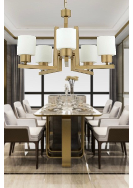 UltraNova Modern genç odası avize, metal gövde, 5 ampüllü, şık ve dayanıklı tasarım