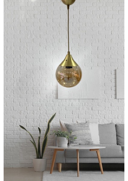 UltraNova Eritme Detaylı Cam Avize, 16x70, Metal, Şık ve Modern Tasarım