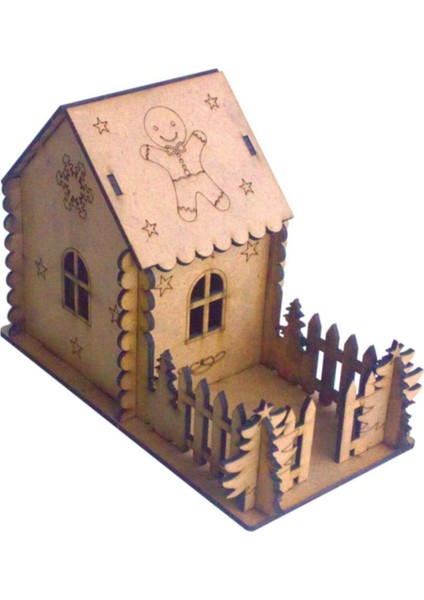 UltraNova Ahşap 3D Puzzle Hayal Evi Boyama Seti, Eğlenceli ve Renkli 21x11x14,5 cm