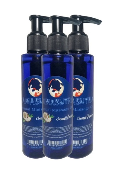 Hindistan Cevizi Aromalı Vücut Masaj Yağı Coconut Flavored Massage Oil 125 ml 3 Adet