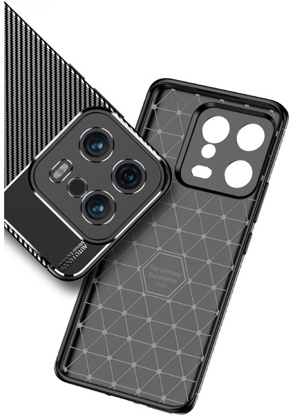 iPhone 12 Pro Max Kılıf Karbon Gofret Desenli Kavex Premium Silikon Kapak