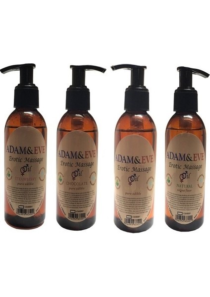 Erkeklere Özel 4 Farklı Çeşit Aromalı Masaj Yağı Massage Oil 125 ml indirimleri