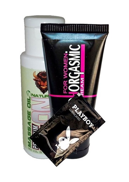 Masaj Oil 60 ml + Nymphorgasmik Gel + Playboy Lub
