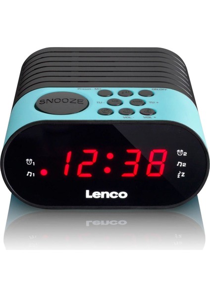 UltraNova Mavi Dijital Radyo Saat, Çift Alarm Fonksiyonu, Plastik Malzeme