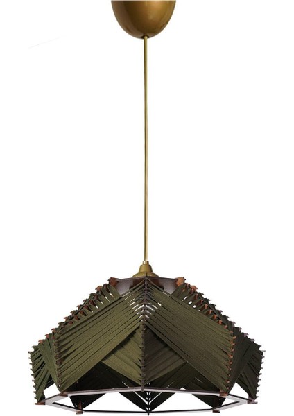 UltraNova Haki-Yeşil Sarkıt Avize, 30x60 cm, Eskitme, Plastik materyal modelleri