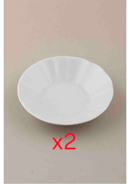 Beyaz Çay Tabağı 2'li