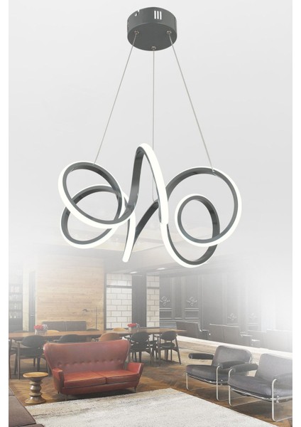 UltraNova Füme modern sarkıt, beyaz ışık, LED avize, alüminyum, 70x35, şık ve zarif tasarım