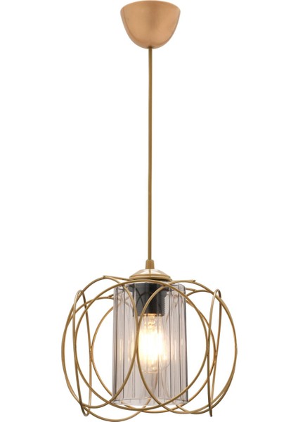 UltraNova Füme Mika Camlı Eskitme Sarkıt Avize, 12x21 cm, Metal, 1 Başlık, Modern Aydınlatma fırsatları