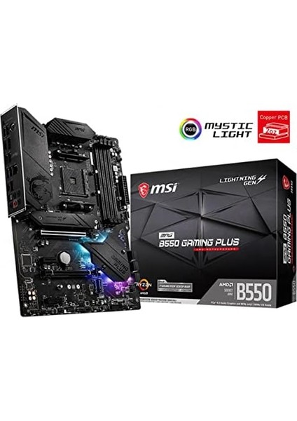 Mpg B550 Gaming Plus (Atx Amd Am4 Ddr4 M.2 USB 3.2 Nesil 2 HDMI Atx Oyun Anakartı Amd Ryzen™ 5000 Işlemciler