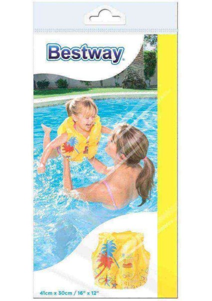 Bestway Can Yeleği Desenli 43x30 Cm, Sarı, 3+ Yaş, Türkiye Menşei fırsatları
