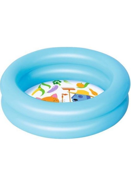 Mavi Renkli 2 Bölmeli 61 cm Havuz, Pompa hariç, Genişlik ve Derinlik 61 cm