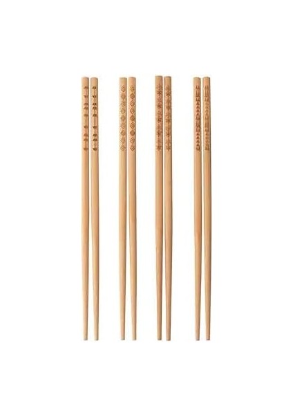 Trebent Yıkanabilir Bambu Chopstıck Japon Çin Yemek Çubuğu