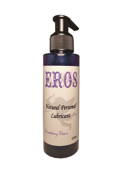 Lubr Lubricant Strawberry 125 ml / Eros Lubr Büyük Boy | Çilek Aromalı 120 ml Ölçek - Aromatik Bay Bayan Kullanım