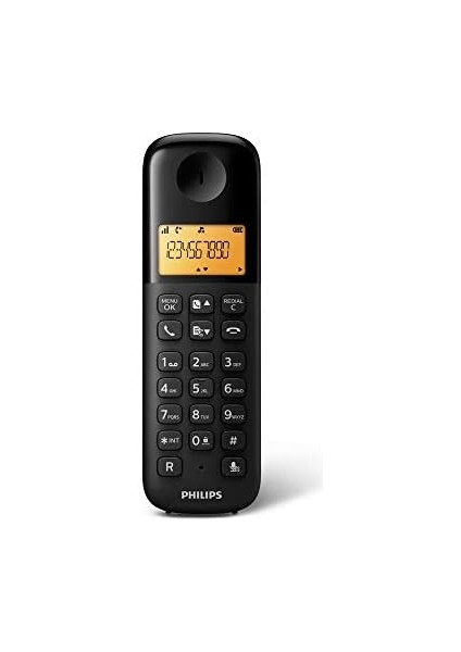 D1601B Dect Telefon Siyah