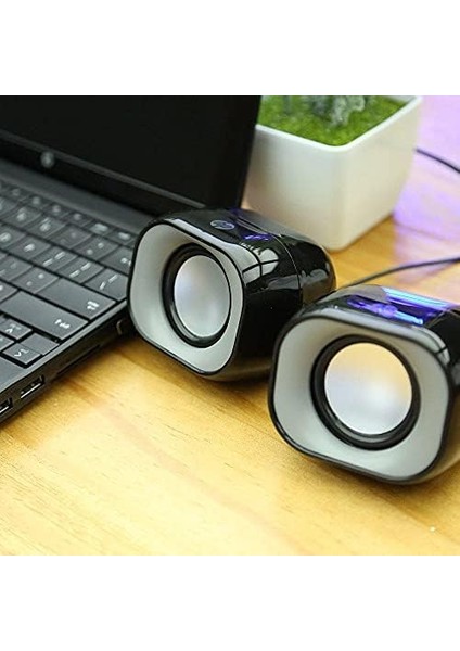 DHS-2111 2.0 Mini Taşınabilir Multimedya Speaker Hoparlör, Siyah