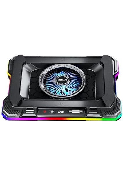 GT100 Gaming Laptop Sogutucu 2200RPM, Rgb Işıklı, LED Display Notebook Soğutucu Stand