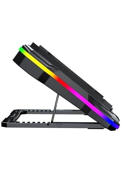 GT100 Gaming Laptop Sogutucu 2200RPM, Rgb Işıklı, LED Display Notebook Soğutucu Stand