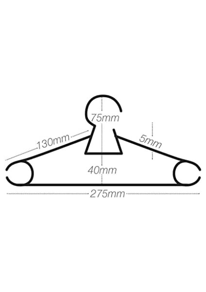 6'lı Plastik Çocuk Elbise Askısı, 0.6X27X14 Cm, Asorti