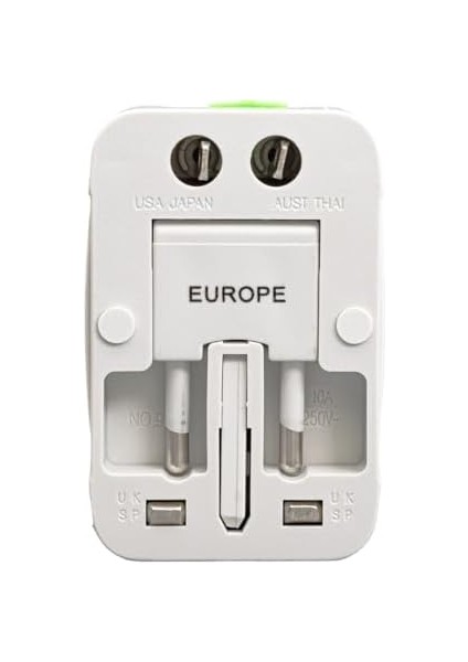 Evrensel Priz Çevirici Seyahat Tipi Universal Çevirici, Ingiliz Fişi Amerikan Fişi ve Avustralya Fişi Dönüştürücü Adaptör +150 Ülke Priz Çevirici